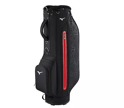 Mizuno MX 006 Men's Golf Caddie Bag 2024 9.5  5Way Stand PE 5lb Ups/Ems Blk/Red • $349.95