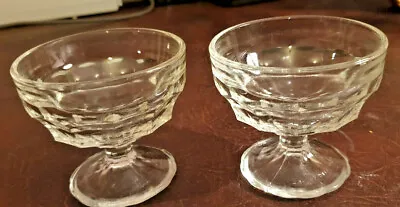 Two 1950s Mid Century Vintage Jacobean Glass Sundae Dishes • £3.99