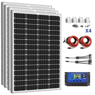 £649.19 • Buy 200W Watt Mono Solar Panel Kit 12V Off Grid RV Caravan Battery Power Home Boat