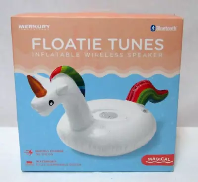 Merkury Floatie Tunes Inflatable Wireless Speaker Waterproof Unicorn NEW NIB • $18.74