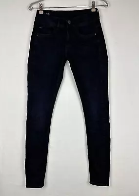 G Star Raw Lynn Mid Skinny Womens Black / Blue Jeans Pants W27 L30 • $39.95