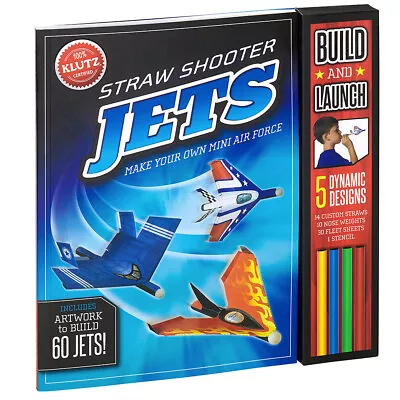 Klutz Straw Shooter Jets - Children's Blow Pipe Paper Planes Craft Kit  • £14.01