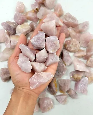 $10.95 • Buy Lavender Rose Quartz Crystals Bulk Raw Natural Rough Natural Healing Stones 
