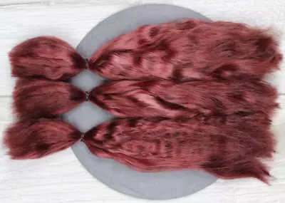 Mohair Doll Hair Color Red Purple Blonde 8-11   0.35 Oz Locks Angora DIY Reborn • $10.99