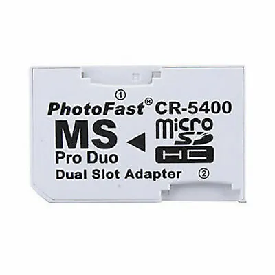 Dual Micro SD TF To Memory Stick MS Pro Duo PSP Card 2 Slot Adapter Converter S • $2.68