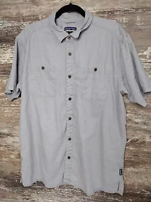 Patagonia Mens Shirt XL Purple Short Sleeve Hemp/Organic Cotton Button Up • $24.95