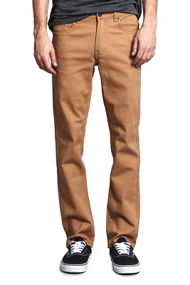 Victorious Men's Slim Fit Colored Denim Jeans Stretch Pants    GS21 - FREE SHIP • $34.95