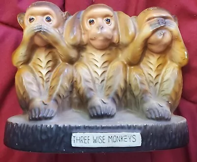 Vintage No Evil Wise Monkey Ceramic Figural Still Bank! Unique • $9