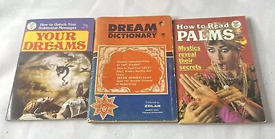 Vintage Dream Dictionary Globe Mini Mag Lot Of 3 Occult Books Palm Reading • $24