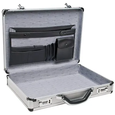 RoadPro SPC-931R 17.5  X 4  X 13  Silver Aluminum BriefcaseMedium BRAND NEW • $59.99