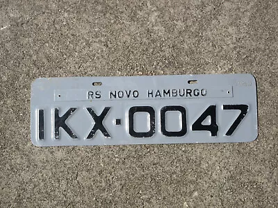 Brasil Grey Black License Plate IKX0047 South America RS Novo Hamburgo Brazil • $29.99