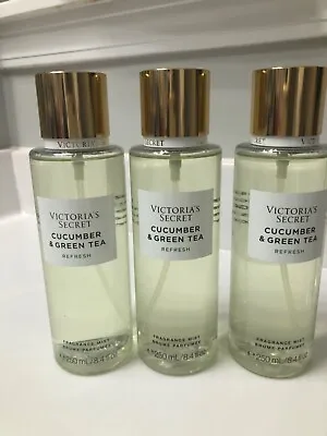 Victoria's Secret Cucumber & Green Tea Body Fragrance Mist 8.4 Oz-lot Of 3 - New • $59.99