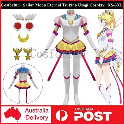 Anime Sailor Moon Eternal Tsukino Usagi Cosplay Costume Women Party Dress Outfit • $62.60