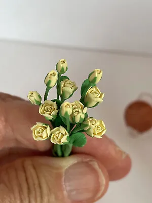 Dollhouse Miniature 7 Roses. Clay HANDMADE  Very Detailed High Quality • $12.50