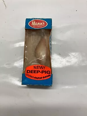 Rare Vintage Mann's Lure Deep Pig Razorback Crankbait Shad RBD216 • $15.99