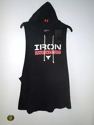 Under Armour Men's Project Rock Iron Paradise Sleeveless Hoodie . Sz: 2XL • $23.89