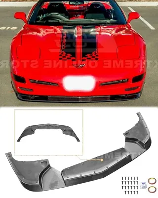 ZR1 Style Real Carbon Fiber Front Lip Splitter For 97-04 Corvette C5 ALL Models • $359.98