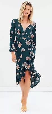 Tigerlily Vintage Matisse Wrap Midi Dress Size 10 New RRP$200 • $60