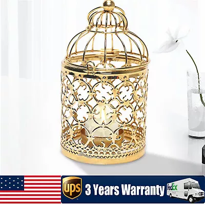 Vintage Metal Tealight Hanging Birdcage Lantern Candle Holder  Home Decor TOP! • $7.60