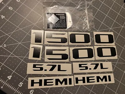 Decal Vinyl Stickers  Ram 1500 Hemi 5.7l Overlays Decals Letters Stickers 19-21 • $12