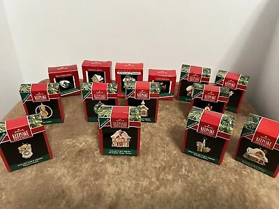 Vintage Hallmark Keepsake Miniature Ornament Mix Lot Of 14 Ornaments • $41.66