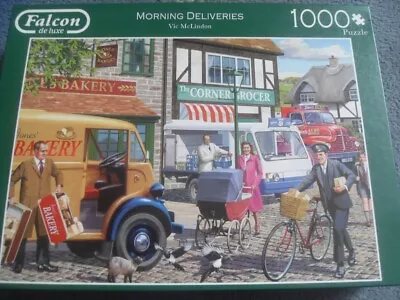 FALCON De Luxe 1000 PIECE JIGSAW PUZZLE 'MORNING DELIVERIES' • £4.49