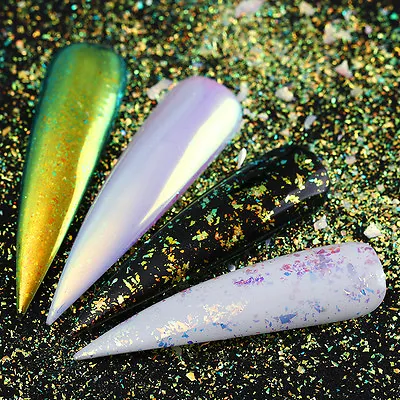 BORN PRETTY Matte Mirror Nail Glitter Powder Chrome Chameleon Sequins • $1.98