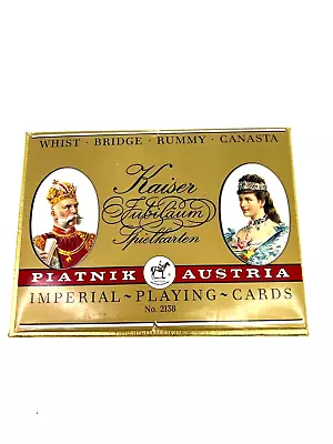 Vintage Piatnik Austria Imperial Playing Cards Kaiser Spielkarten 2 Deck #2138 • $20