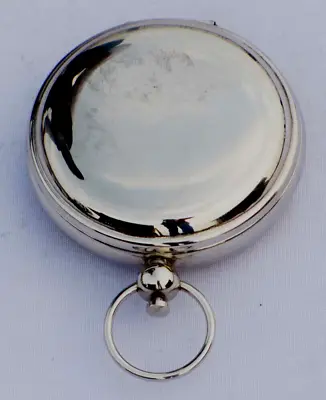 SWH Silver Vintage Handmade Solid Brass Nautical Pocket Compass Adventure Gift • $19.97