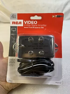 RCA ® VH140R 10 DB Video 4 Way Signal Amplifier - New Factory Sealed • $39.99