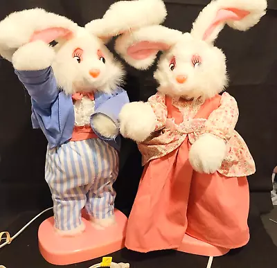Santas Best 18  Peter Cottontail And Mrs Motionettes MOTION RARE QVC SEE VIDEO • $150