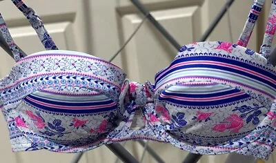 NEW Womens Floral Bikini Bra Underwired Adjustable Strap Swimwear Size 8 RRP £18 • £3.50