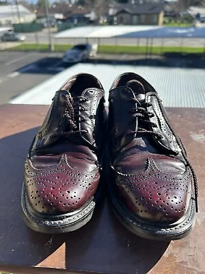 Vintage Coburne Square Style Men's Brown Leather Wingtip Shoes Size 8.5 D • $30