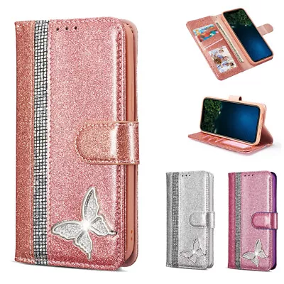 Wallet Case For IPhone 14 13 12 Pro Max XS 11 8 Bling Glitter Leather Flip Cover • $11.89