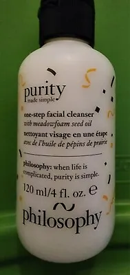 $5.99 • Buy Philosophy Brand Purity Made Simple One Step Facial Cleanser 4 Fl Ounce Bottle