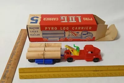 New Vintage Pyro Plastic Toy Truck Log Carrier Original Box • $39.99