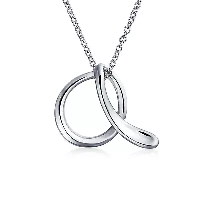 Letter Alphabet Script Initial Pendant Necklace .925 Sterling Silver • $24.99