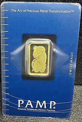 5 Gram Gold Bar - PAMP Suisse - Fortuna - 999.9 Fine Sealed. • $499