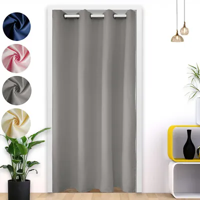 £16.59 • Buy Thermal Insulated Door Curtain Single Blackout Drape Bedroom Living Room Divider