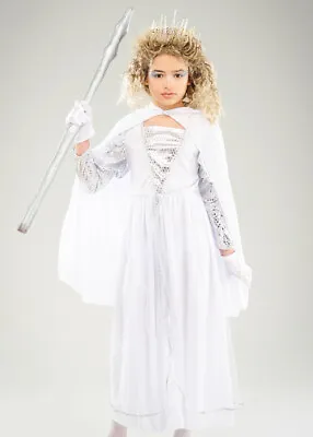 Kids The White Witch Narnia Style Fancy Dress Fantasy Fairytale Costume • £35.49