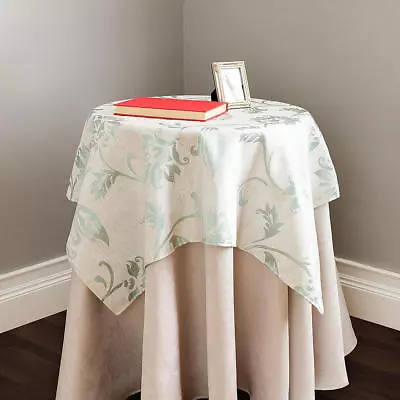 Essential Home Chesterfield Floral Teal Table Topper 35x35 In  • $10.49