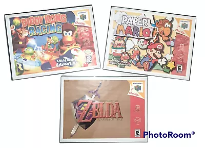 NINTENDO 64 Diddy Kong Racing ZeldaPaper Mario Framed Print Posters 12 X 16  • £28.93