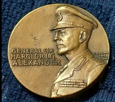 1968 General Sir Harold LG Alexander WWII Medallic Art Co Bronze Medal • $30