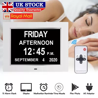 Dementia Digital Clock With Date And Day Of WeekFor ElderlyMedication Reminder • £31.49