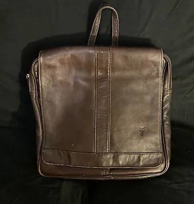 Vintage Frye Multi-pocket Front Flap Brown Backpack • $50