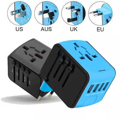 $28.58 • Buy Universal USB Plug Charger Universal World Travel Power Adapter US/UK/EU/AU