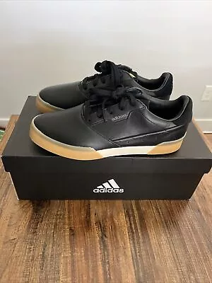 Adidas Men Adicross Retro Spikeless Golf Shoes Black Gum Size 7.5M • $119.68