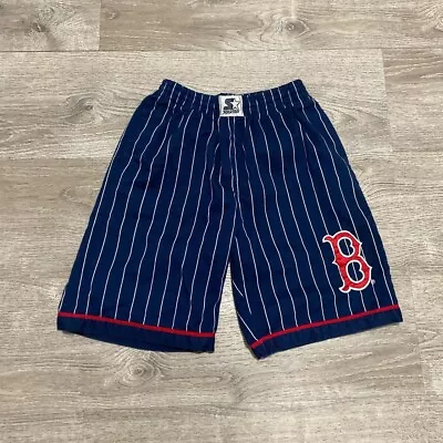 Vintage Starter Boston Redsox MLB Pinstripe Shorts Sz S 11x20 • $64.99