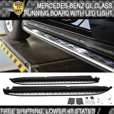 Fits 13-19 Benz GL X166 GLS OE Running Board LED Light Lamp Side Step Nerf Bars • $412.99