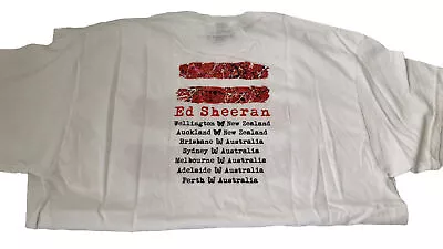 Ed Sheeran 2023 Australia New Zealand Tour White T-Shirt Gildan Merchandise XL • $20